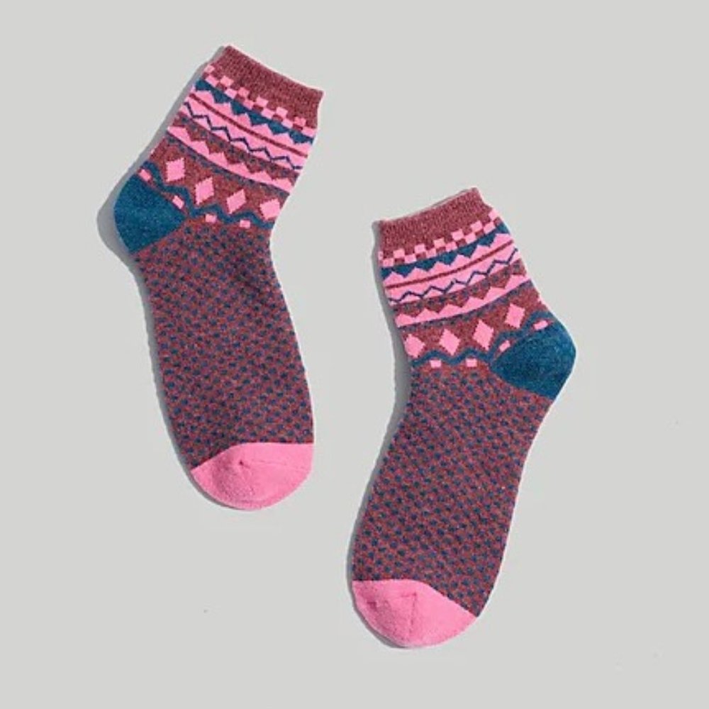 Madewell Fair Isle Ankle Socks